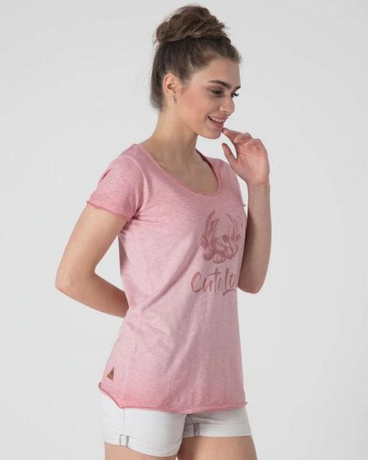 ORGANICATION Bedrucktes Katzen T-Shirt aus Bio-Baumwolle – Ansicht 3