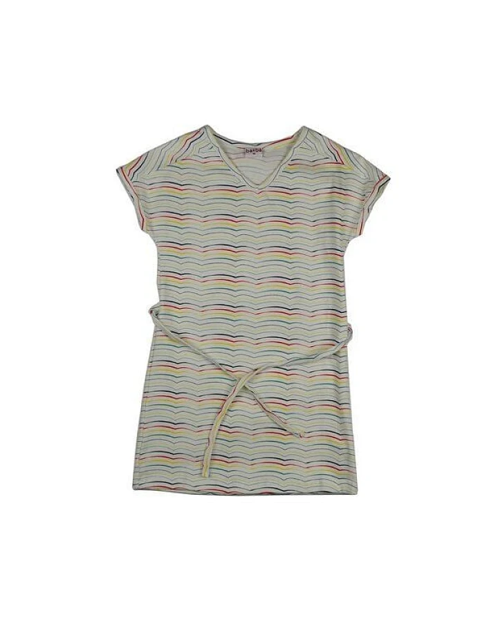 Baba Babywear V-Neck Kids Dress Stripes