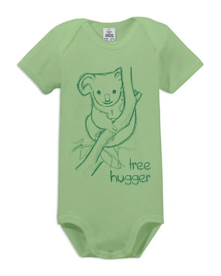 kippie veganer Kurzarm Baby Body aus GOTS Bio-Baumwolle – Tree Hugger