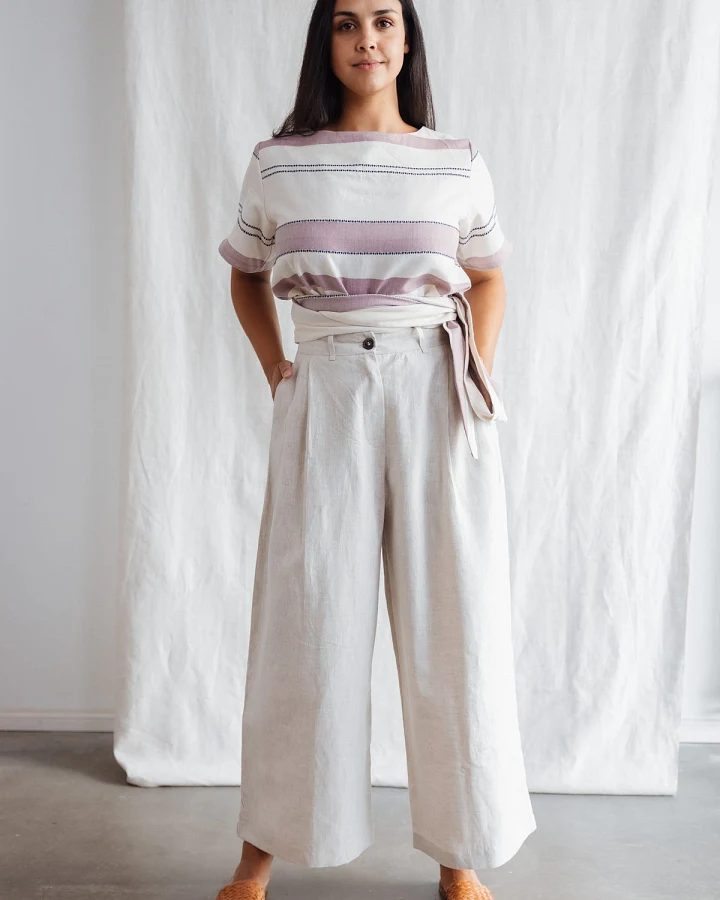 Jyoti Fair Works Damen vegan Culotte Awa Greige