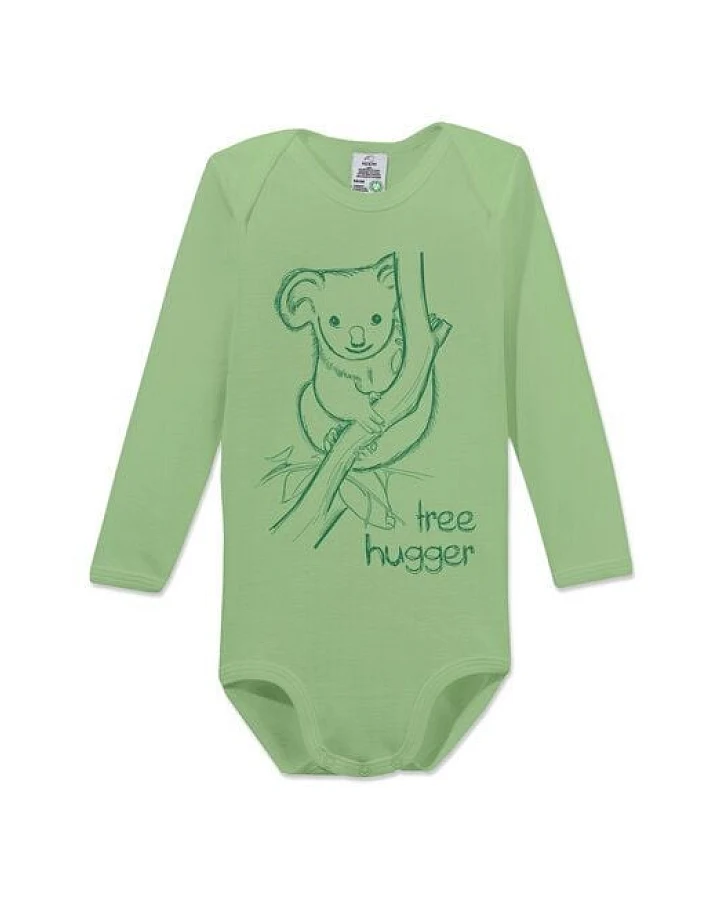 kippie veganer Langarm Baby Body aus GOTS Bio-Baumwolle – Tree Hugger