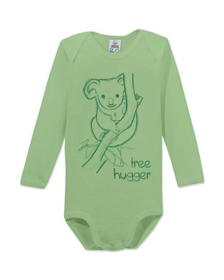 kippie veganer Langarm Baby Body aus GOTS Bio-Baumwolle – Tree Hugger