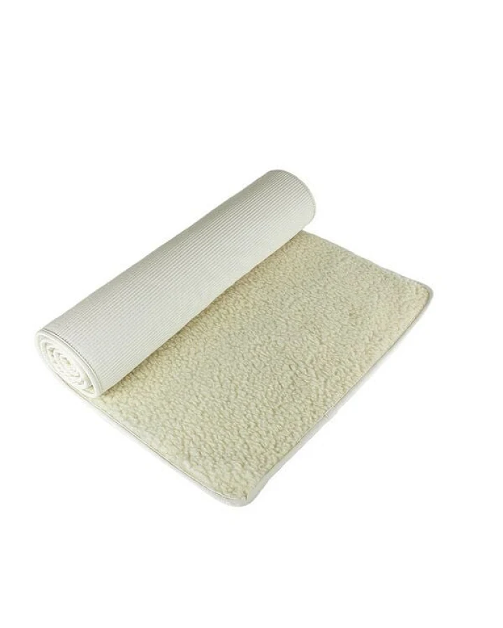Yogamatte SCHURWOLLE Lotus Design®, mit Baumwolleband eingefasst