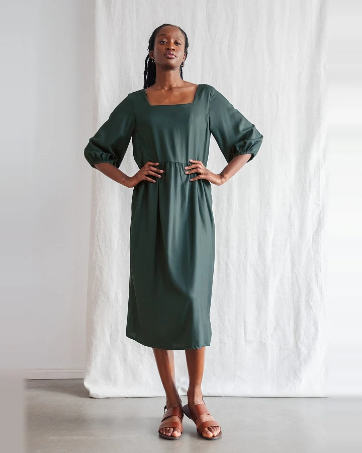 Jyoti Fair Works Damen vegan Dres Rachana Waldgrün