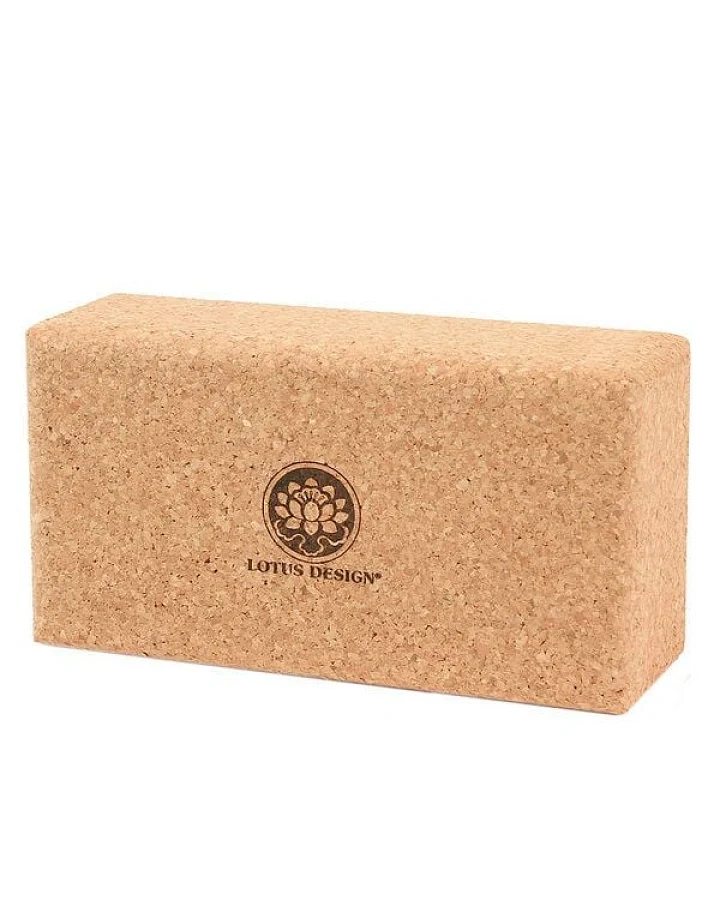 Yogablock KORK NATUR Standard Lotus Design® - 23x12x7,5 cm
