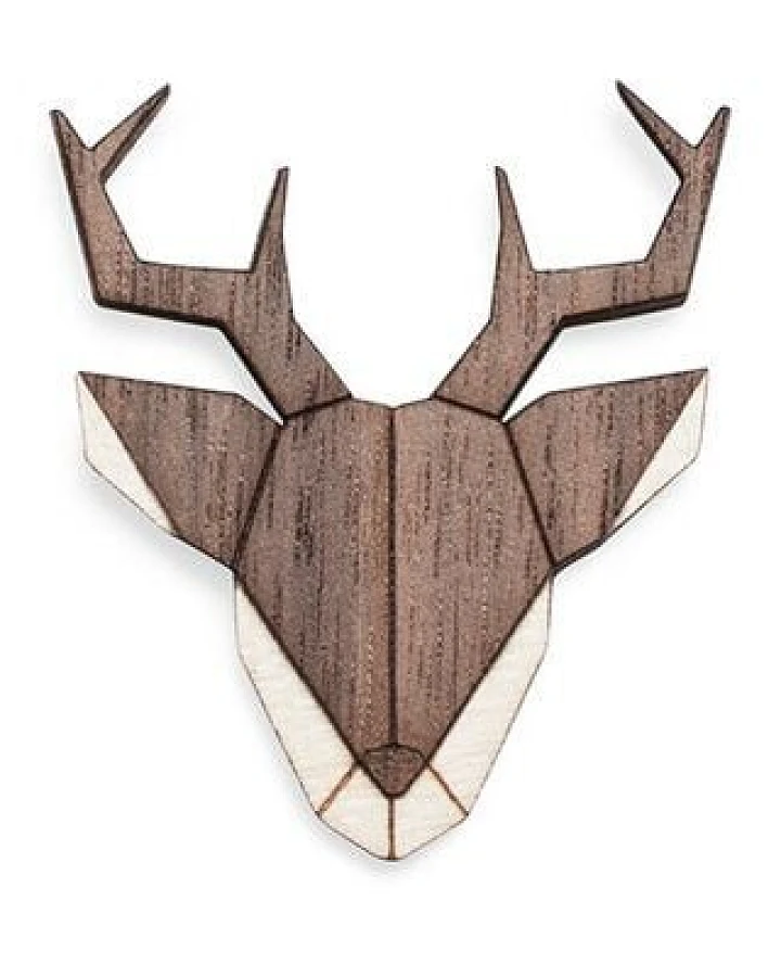 BeWooden Brosche aus Holz - Hirsch
