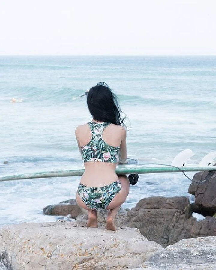 Flying Love Birds "Green Jungle" - Racerback Bra