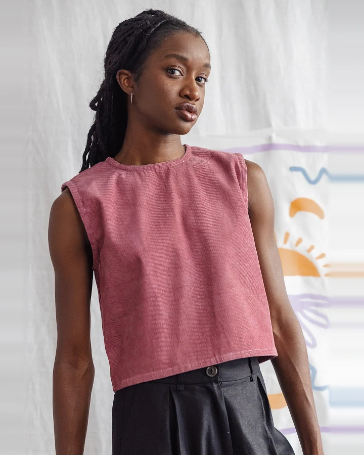 Jyoti Fair Works Damen vegan Oberteil Arman Altrosa