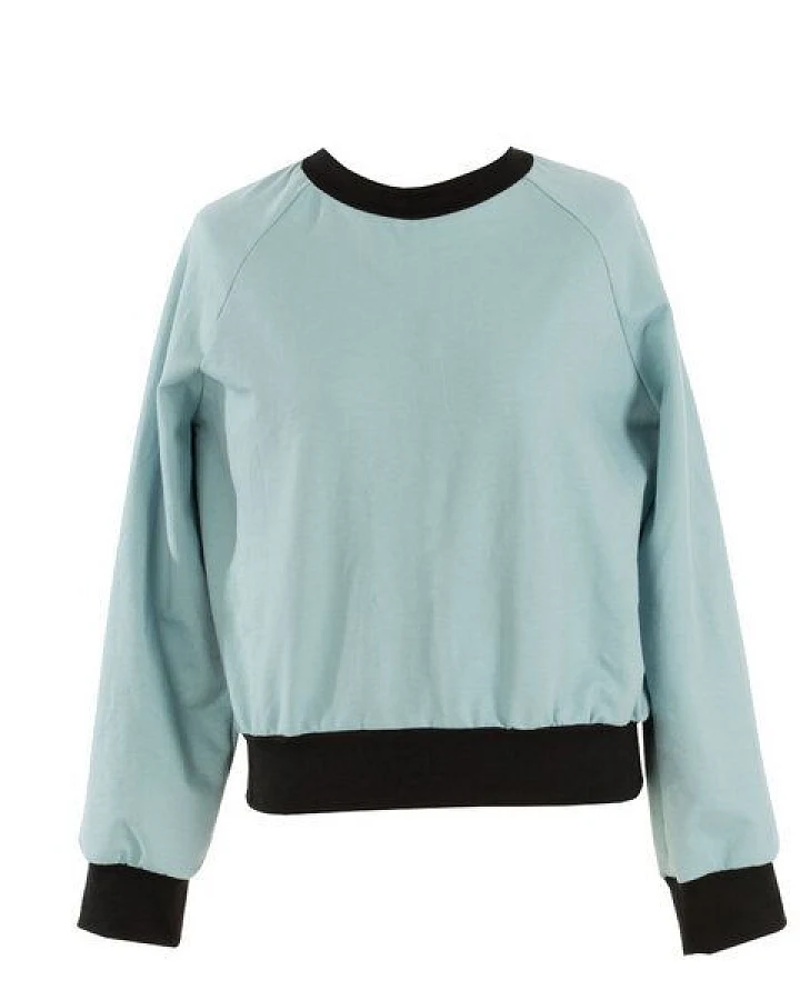 KOLO Berlin Raglansweater Jil schwarz / Frost / Rost - unisex