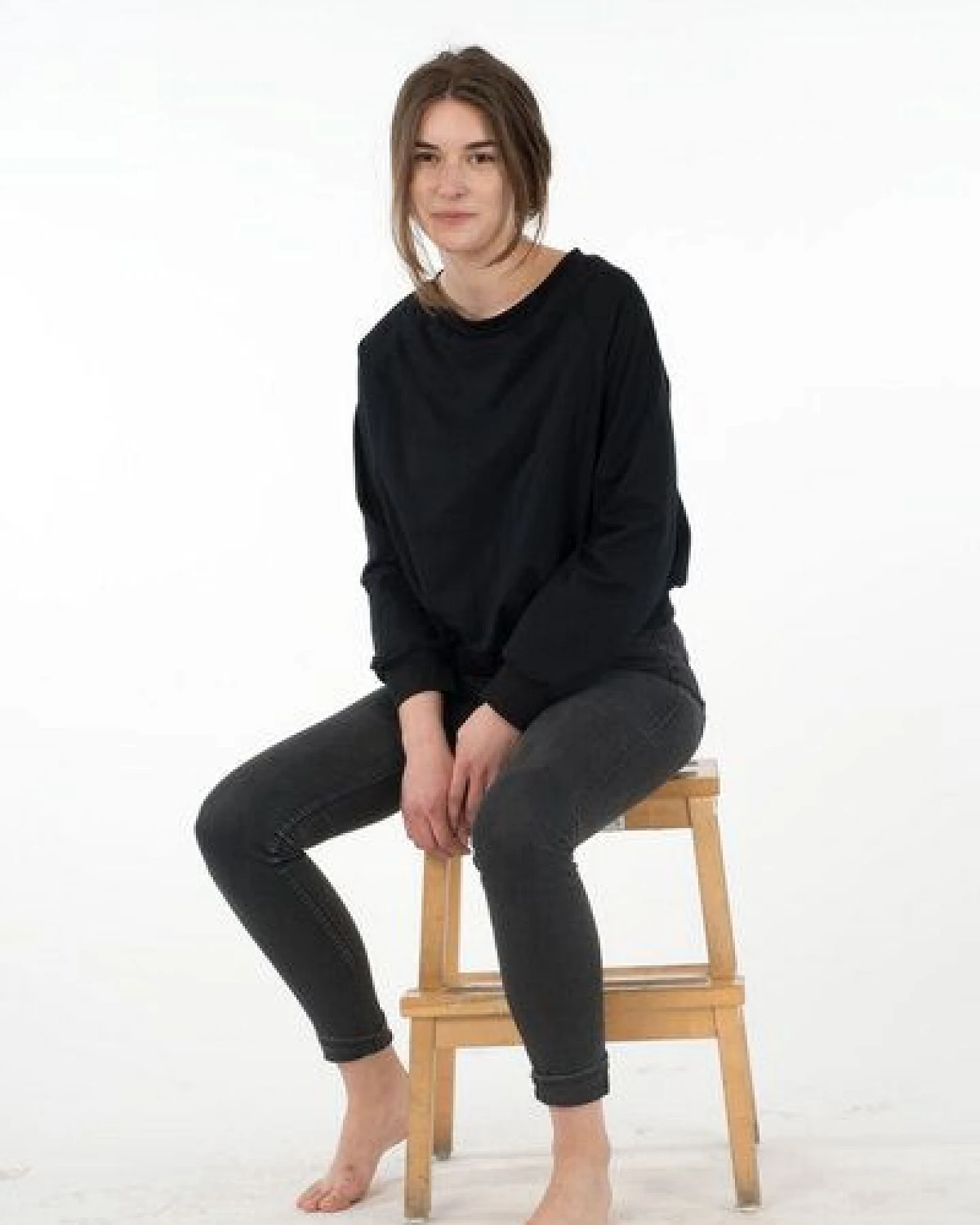 KOLO Berlin Raglansweater Jil schwarz / Frost / Rost - unisex – Ansicht 4