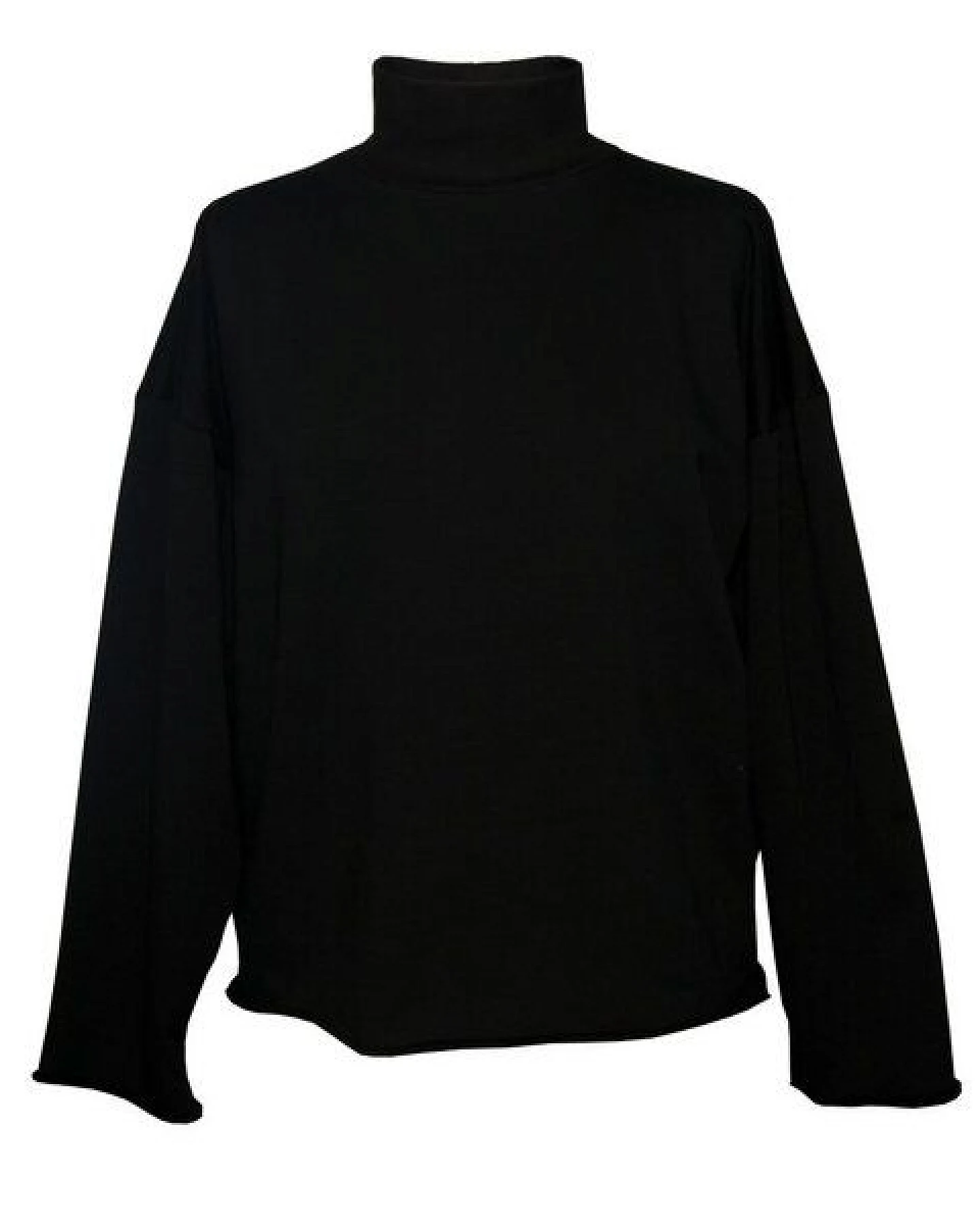 KOLO Berlin Kragenpullover Lil aus Bio-Baumwolle - schwarz / frost - unisex – Ansicht 4