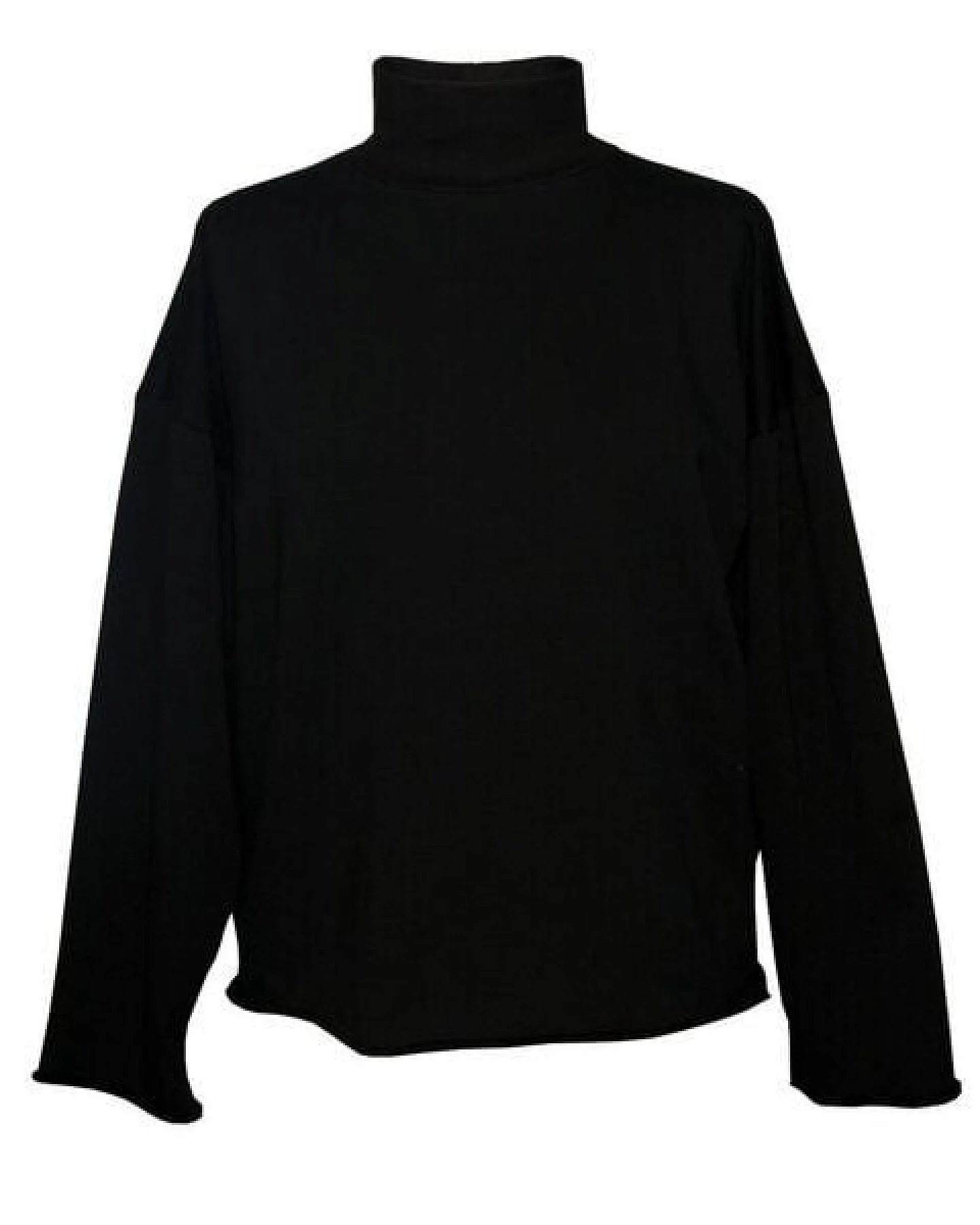 KOLO Berlin Kragenpullover Lil aus Bio-Baumwolle - schwarz / frost - unisex – Ansicht 4