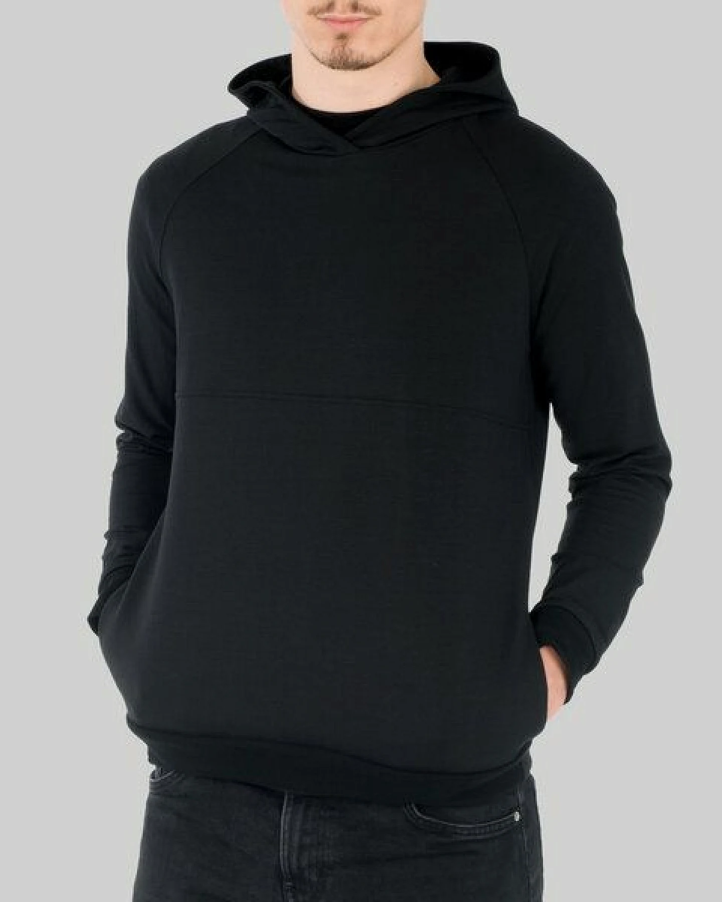 KOLO Berlin Hoodie Jas mit Bauchtasche aus Bio-Baumwolle - schwarz - unisex – Ansicht 2