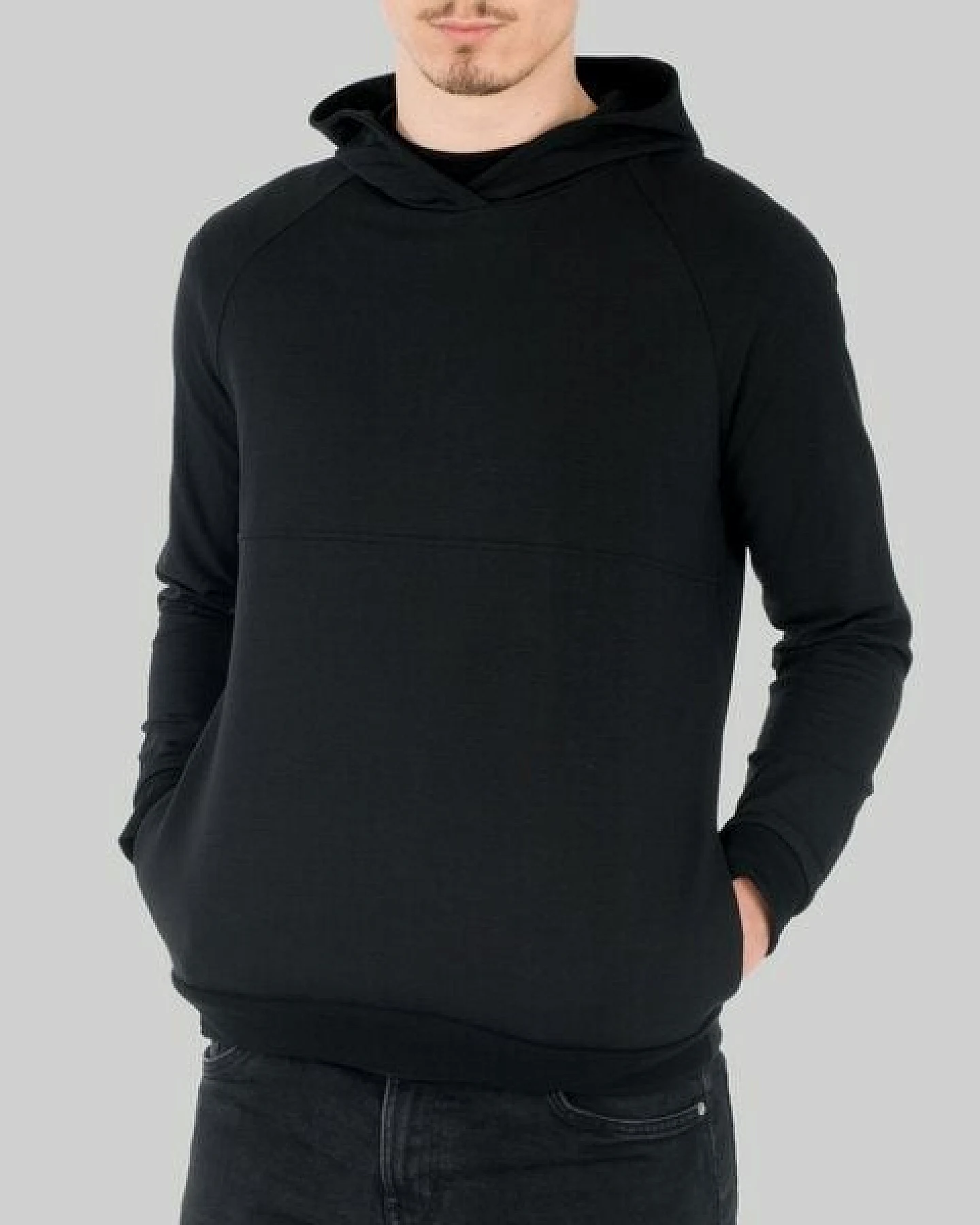 KOLO Berlin Hoodie Jas mit Bauchtasche aus Bio-Baumwolle - schwarz - unisex – Ansicht 2