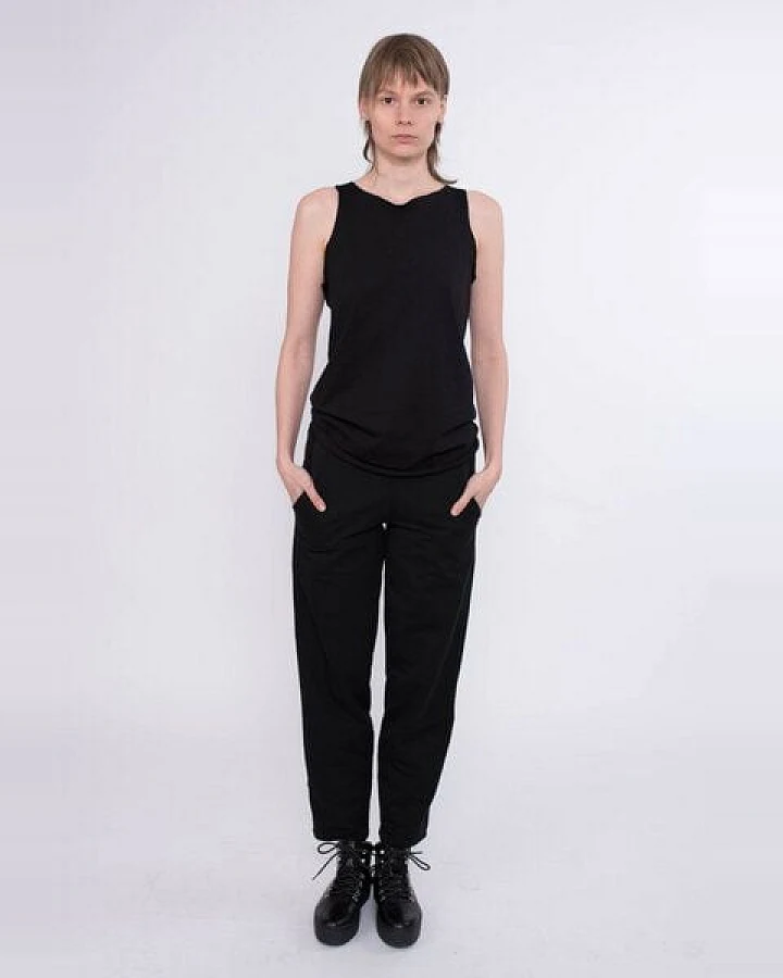 KOLO Berlin Tank Top Croix aus Bio-Baumwolle - schwarz - unisex