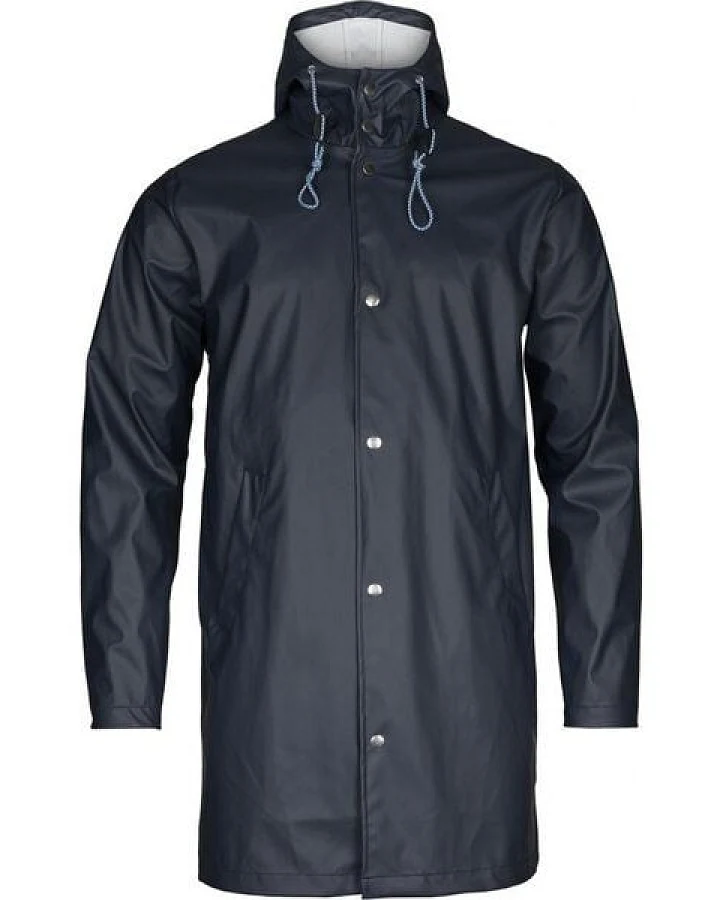 KnowledgeCotton Apparel Regenjacke - Long Rain Jacket- Total Eclipse