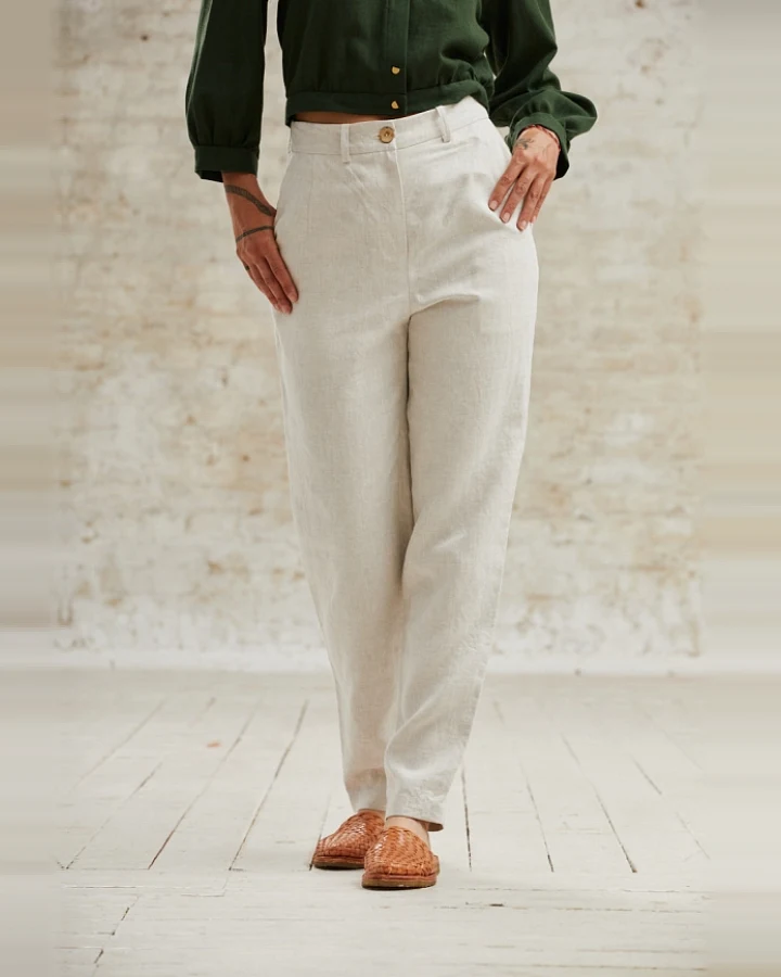 Jyoti - Fair Works Damen vegan Hose Suhrut Greige