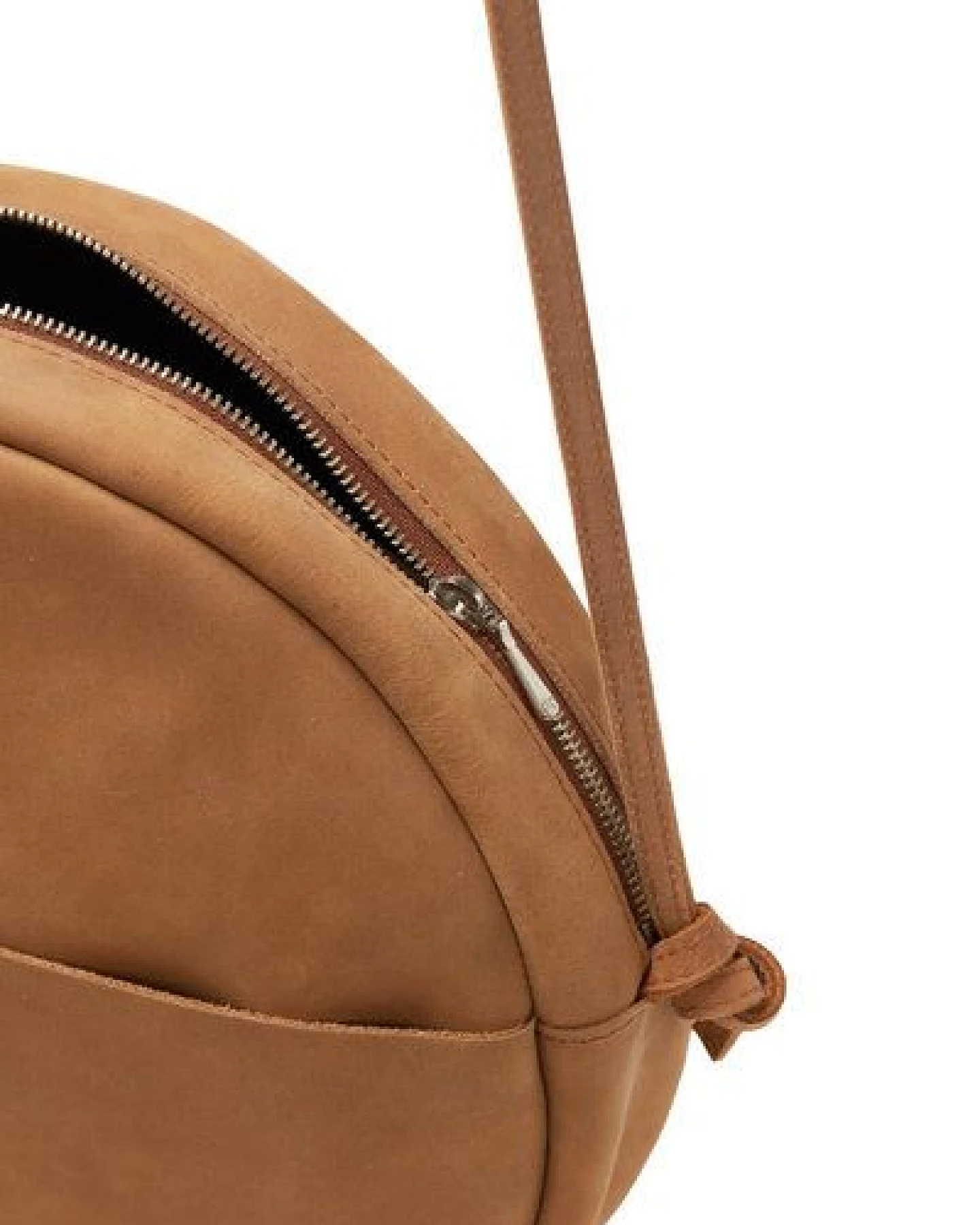 Runde Schultertasche RUT aus Leder von ElektroPulli – Ansicht 2