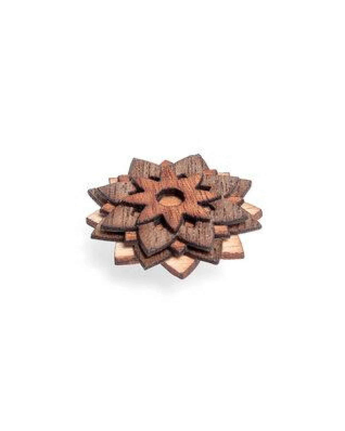 BeWooden Brosche aus Holz "African Flower" – Ansicht 3