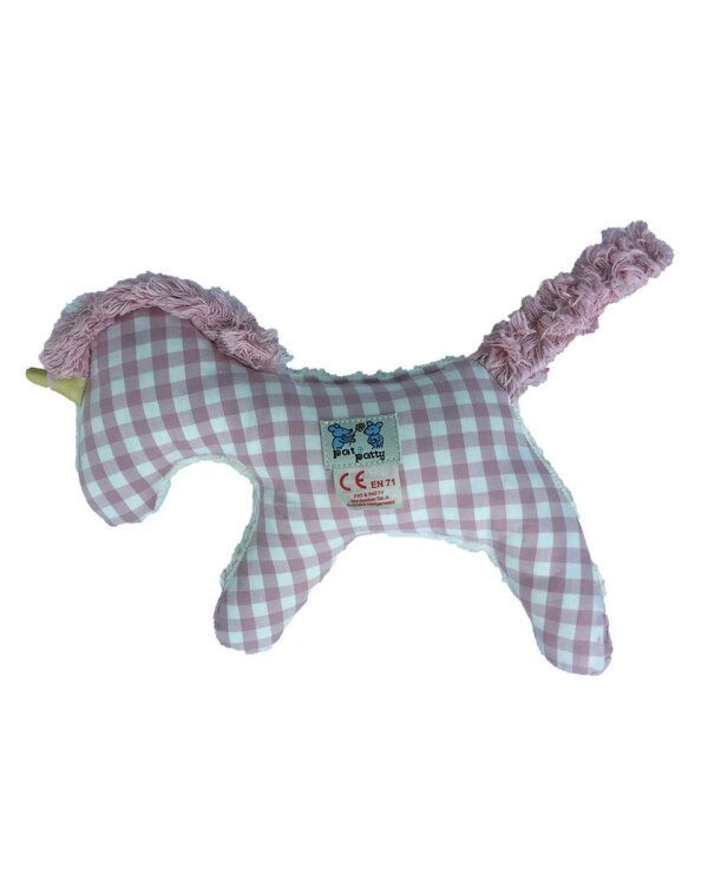 Pat und Patty Kuscheltier Greifling mit Rassel "Einhorn" , 100 % Baumwolle-kbA – Ansicht 2