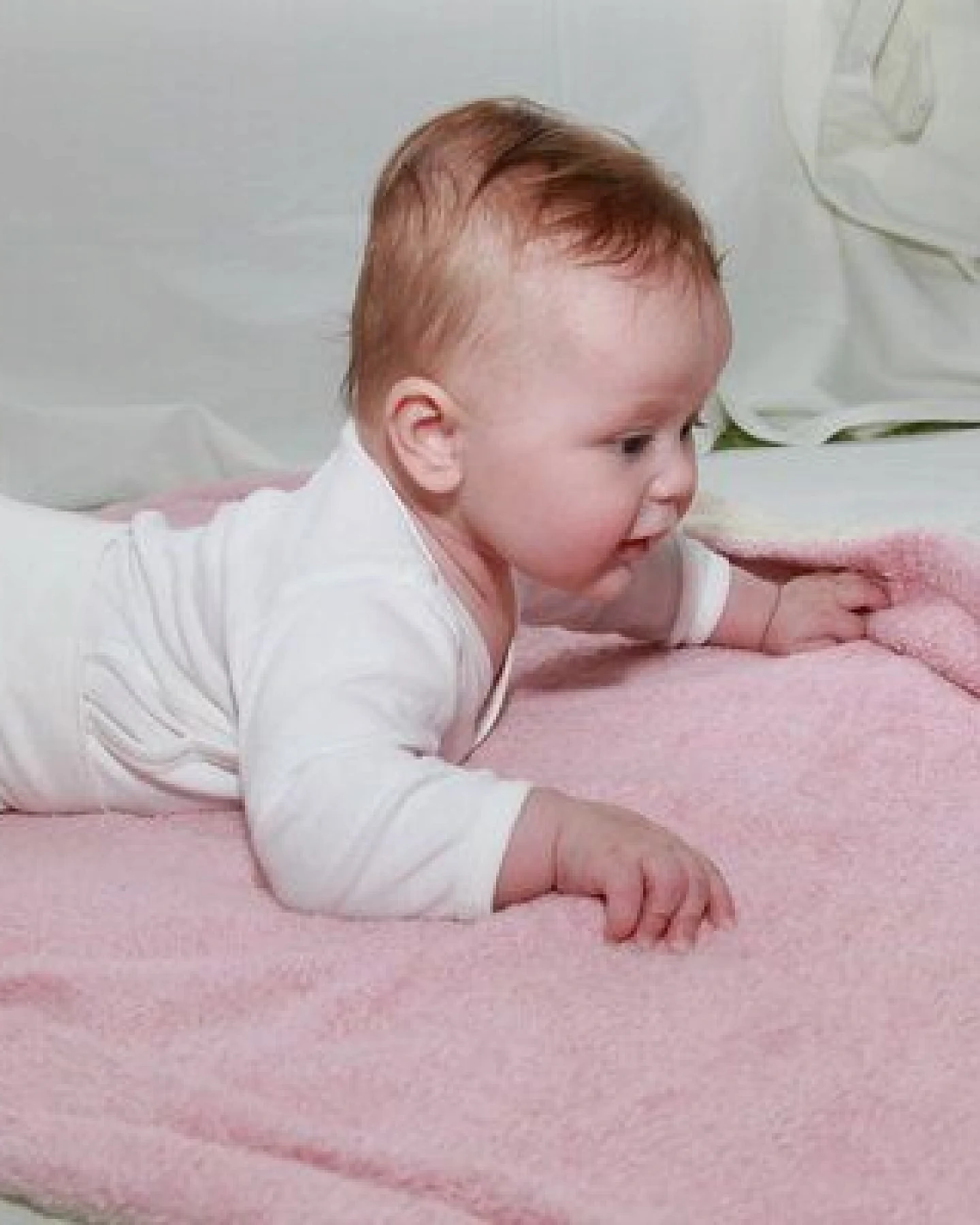 Efie Babydecke weiß/rosa (KbA) – Ansicht 3
