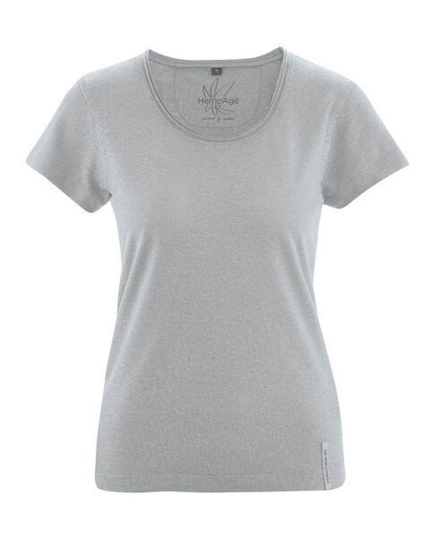 HempAge Damen T-Shirt mit Rollsaum Hanf/Bio-Baumwolle – Ansicht 2