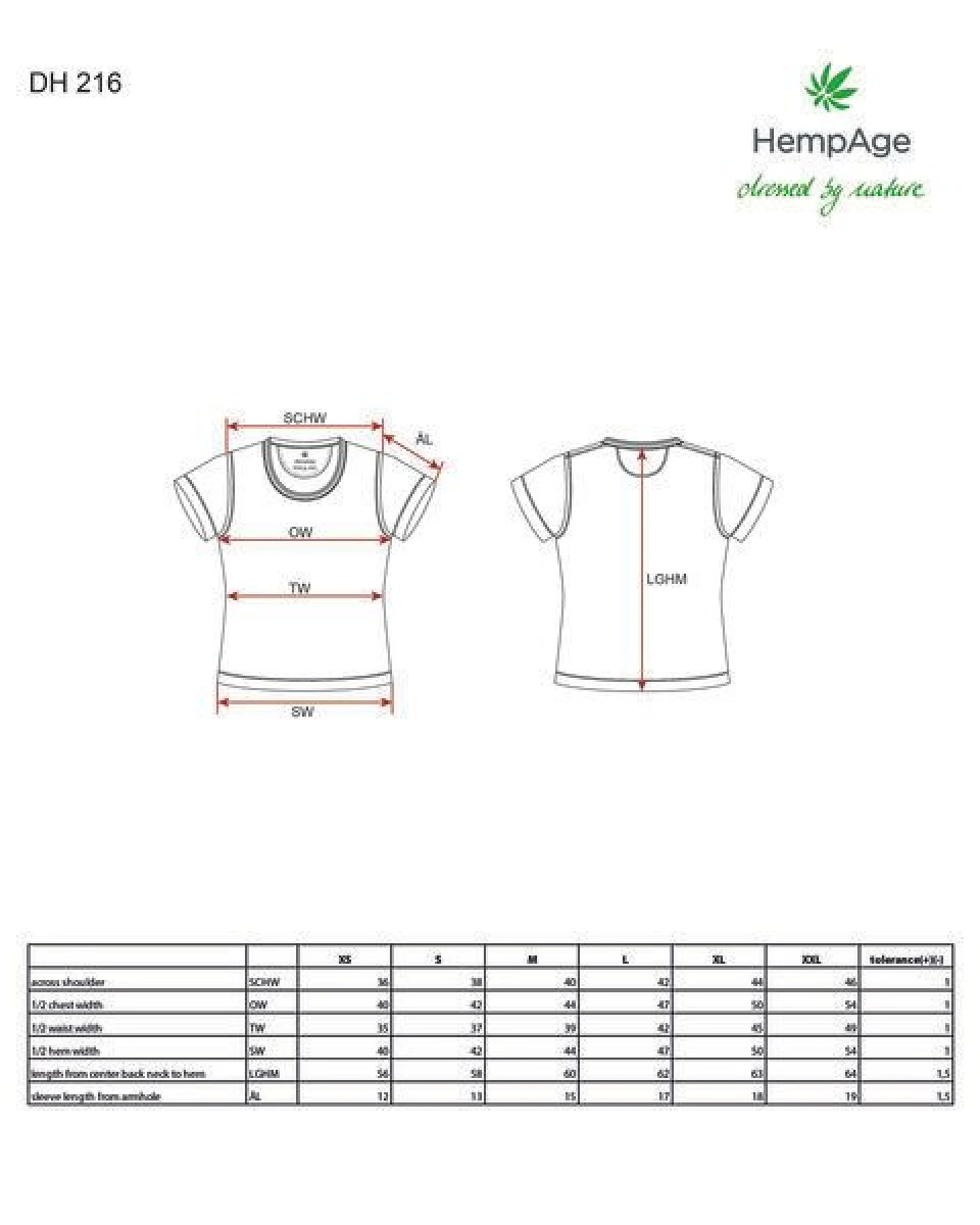 HempAge Damen T-Shirt mit Rollsaum Hanf/Bio-Baumwolle – Ansicht 3