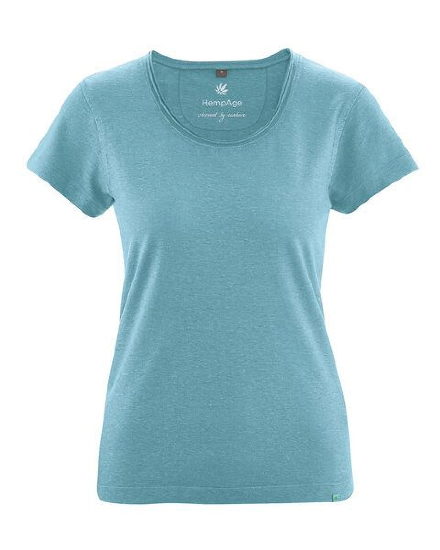 HempAge Damen T-Shirt mit Rollsaum Hanf/Bio-Baumwolle – Ansicht 2