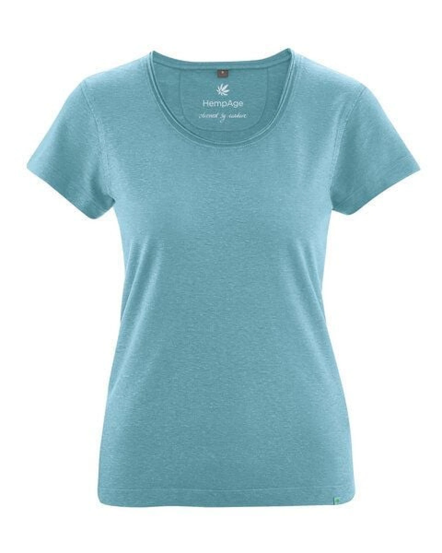 HempAge Damen T-Shirt mit Rollsaum Hanf/Bio-Baumwolle – Ansicht 2