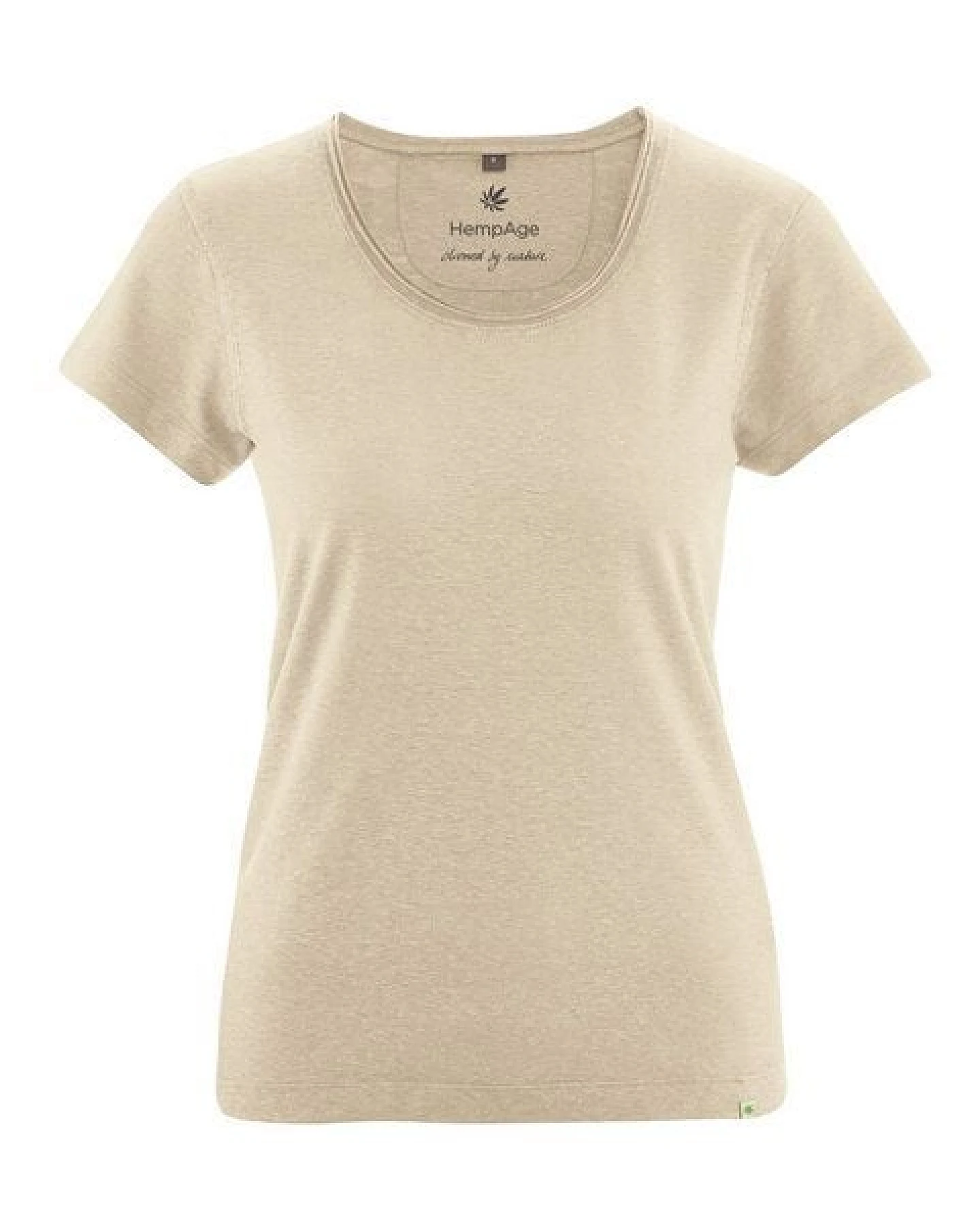 HempAge Damen T-Shirt mit Rollsaum Hanf/Bio-Baumwolle – Ansicht 2