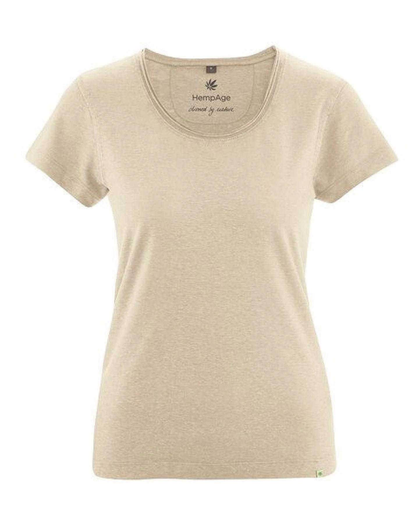 HempAge Damen T-Shirt mit Rollsaum Hanf/Bio-Baumwolle – Ansicht 2