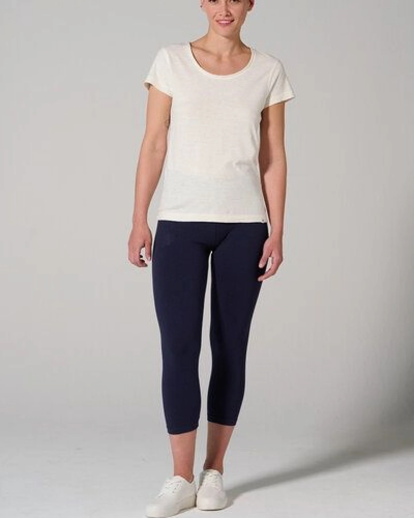 HempAge Damen T-Shirt mit Rollsaum Hanf/Bio-Baumwolle – Ansicht 4