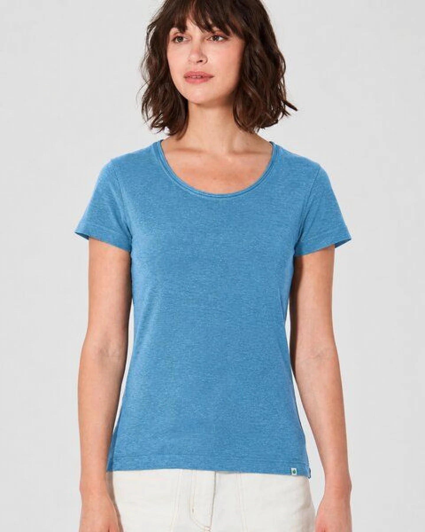 HempAge Damen T-Shirt mit Rollsaum Hanf/Bio-Baumwolle – Ansicht 2