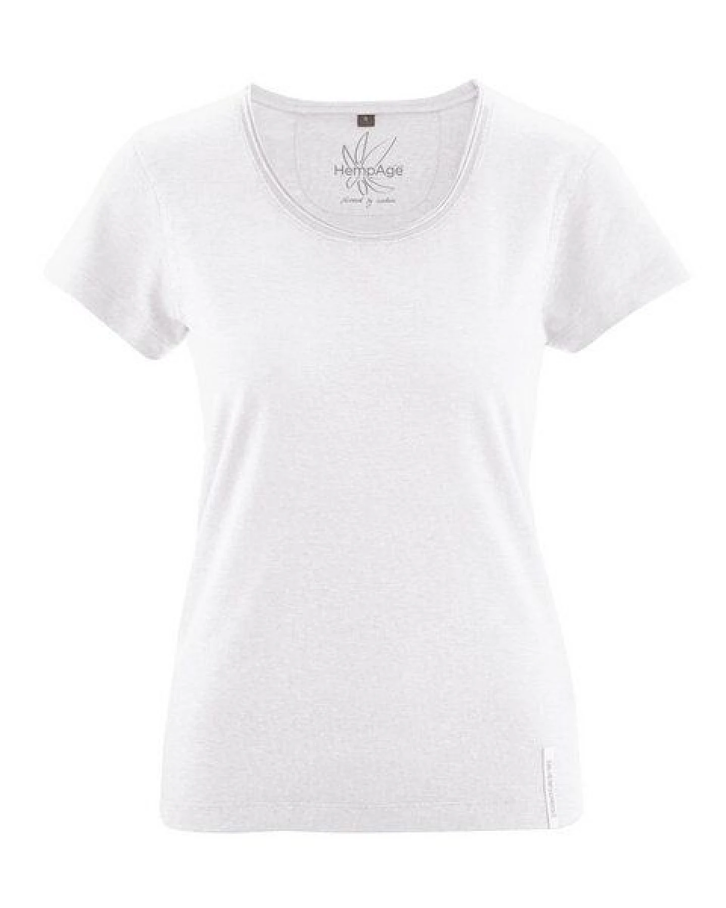 HempAge Damen T-Shirt mit Rollsaum Hanf/Bio-Baumwolle – Ansicht 2