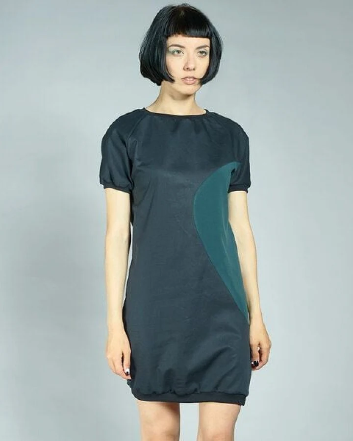 LASALINA Sommerkleid aus SATIN - aus BIO Baumwolle