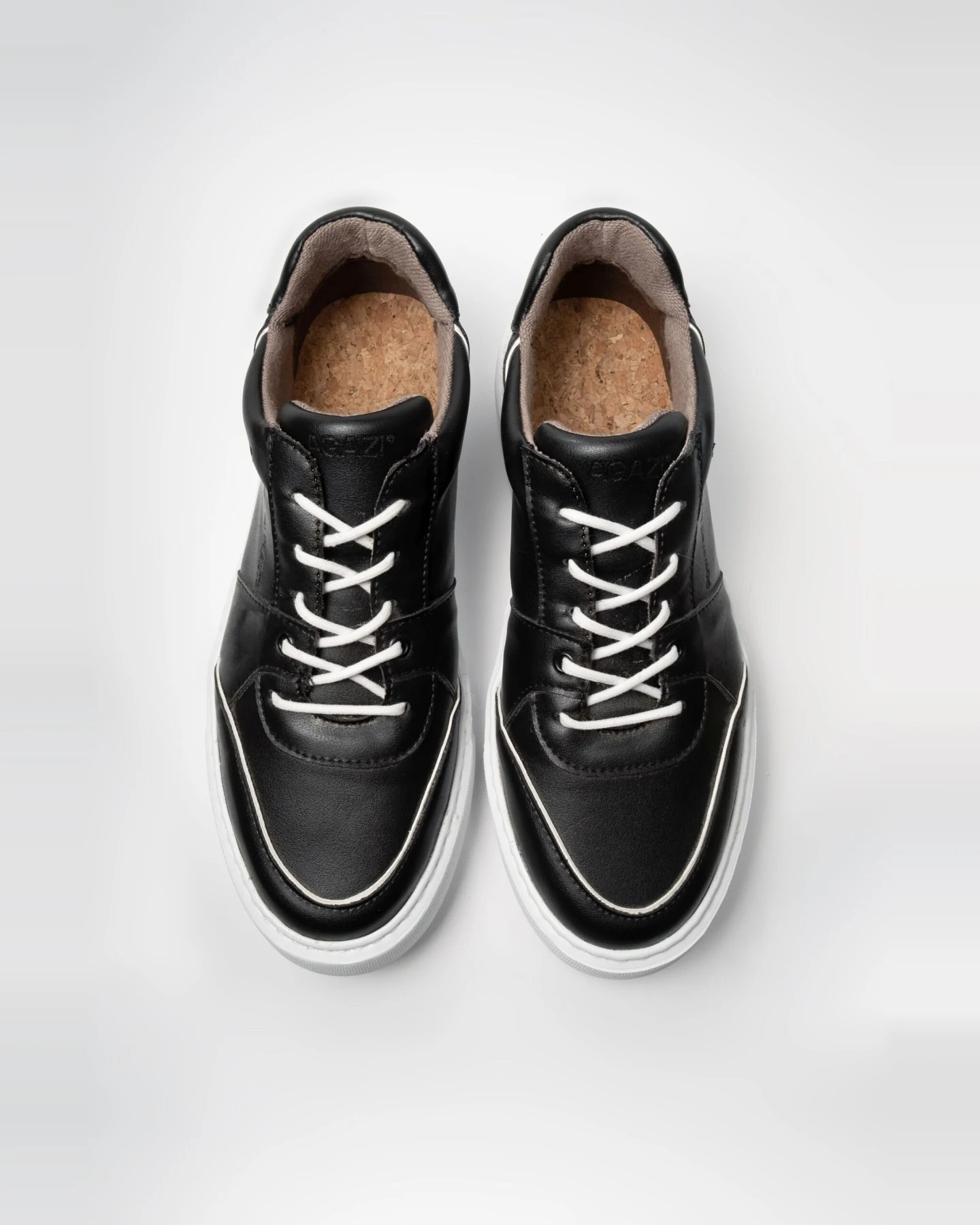 AGAZI Damen vegan Sneaker Emi Schwarz & Weiß – Ansicht 2