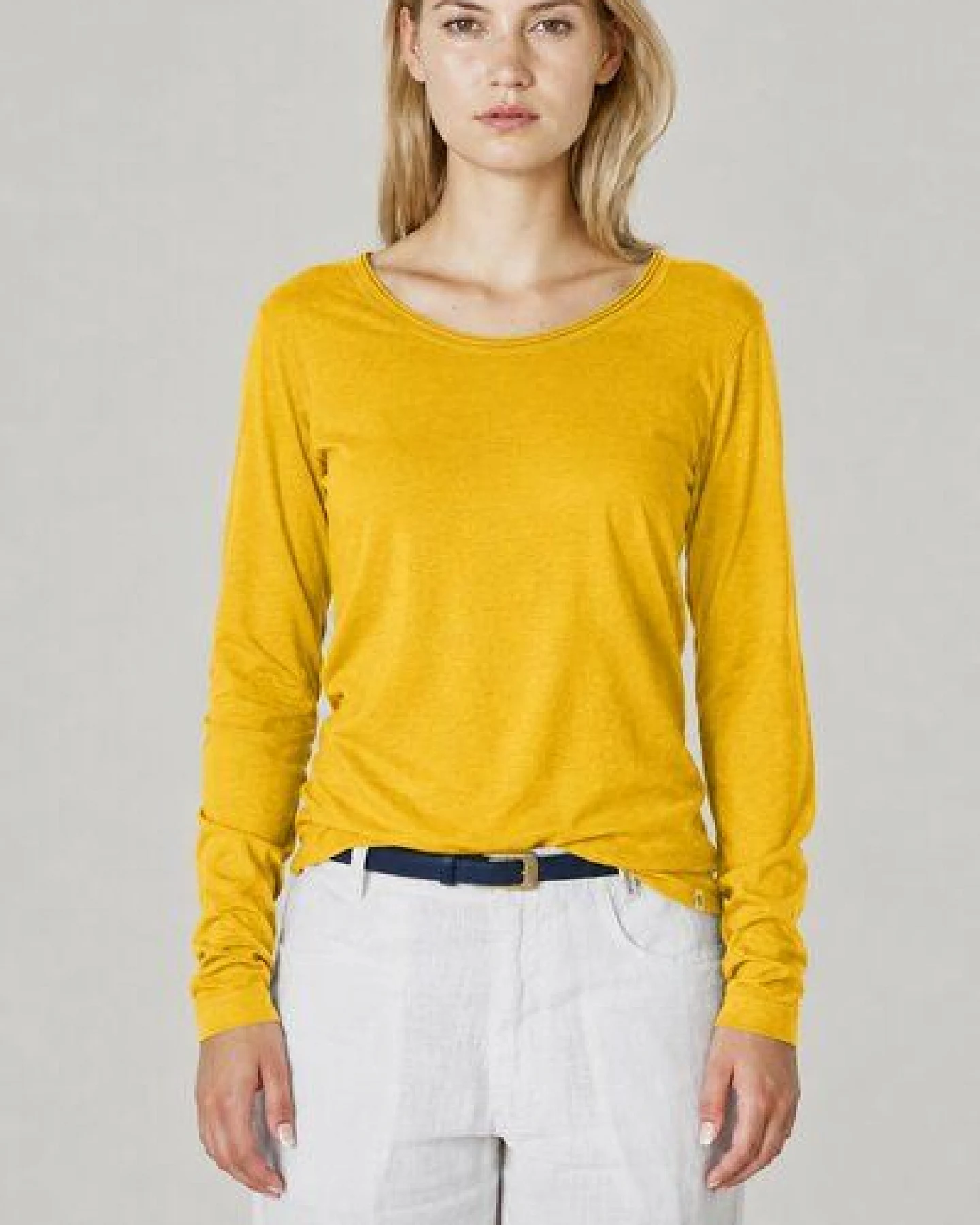 HempAge Damen Langarm-Shirt Lene Hanf/Bio-Baumwolle – Ansicht 2