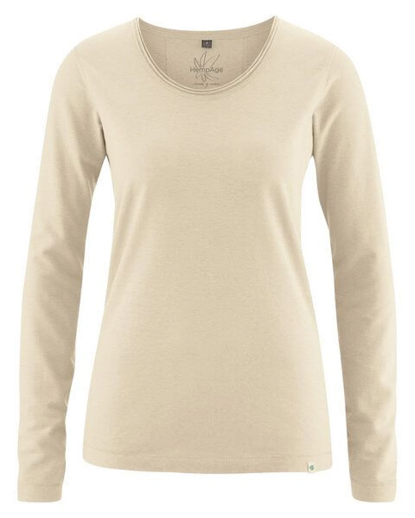 HempAge Damen Langarm-Shirt Lene Hanf/Bio-Baumwolle – Ansicht 2