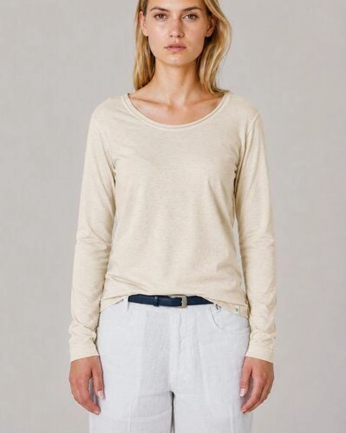 HempAge Damen Langarm-Shirt Lene Hanf/Bio-Baumwolle – Ansicht 2