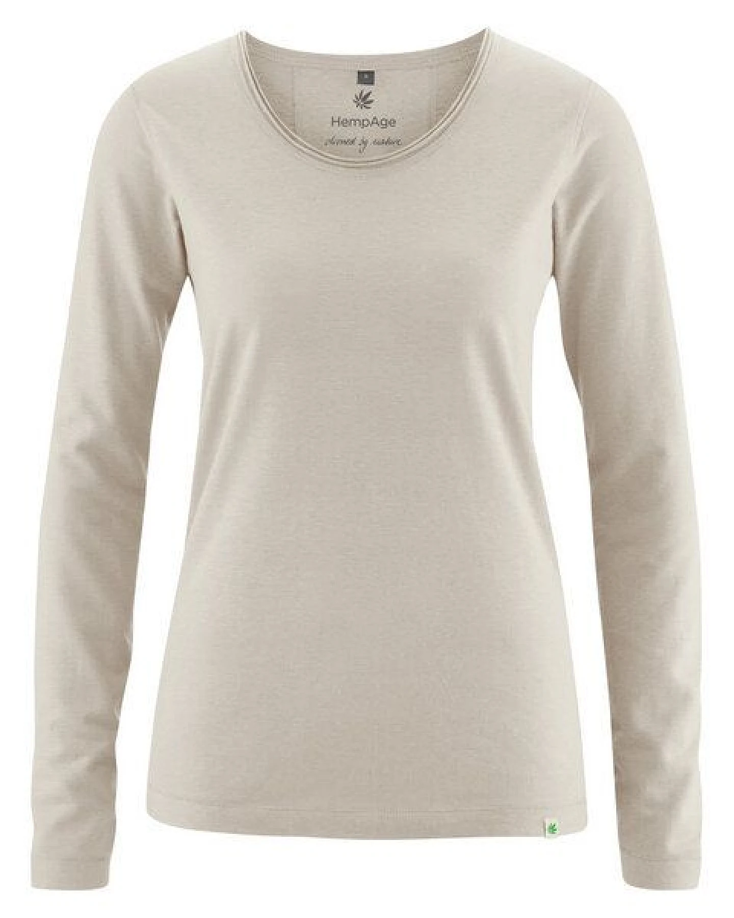 HempAge Damen Langarm-Shirt Lene Hanf/Bio-Baumwolle – Ansicht 2
