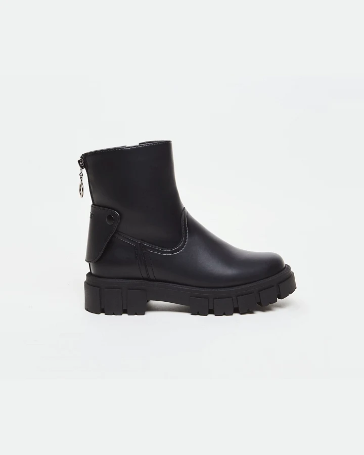 AGAZI Damen vegan Stiefel 2in1 Kama Vegan Eco-Leather Schwarz
