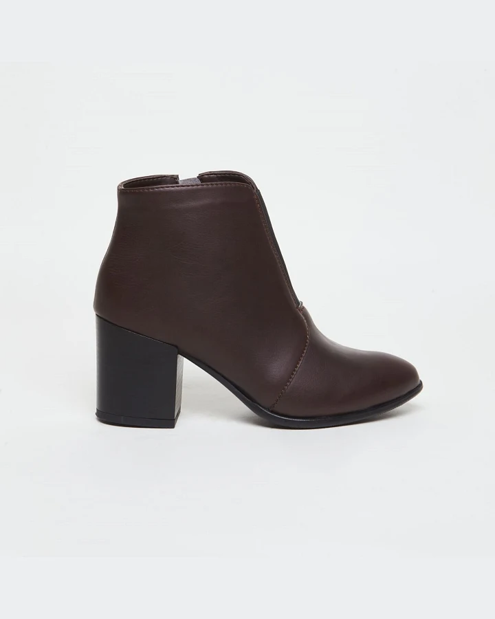 AGAZI Damen vegan Stiefel Hana Schokoladenbraun
