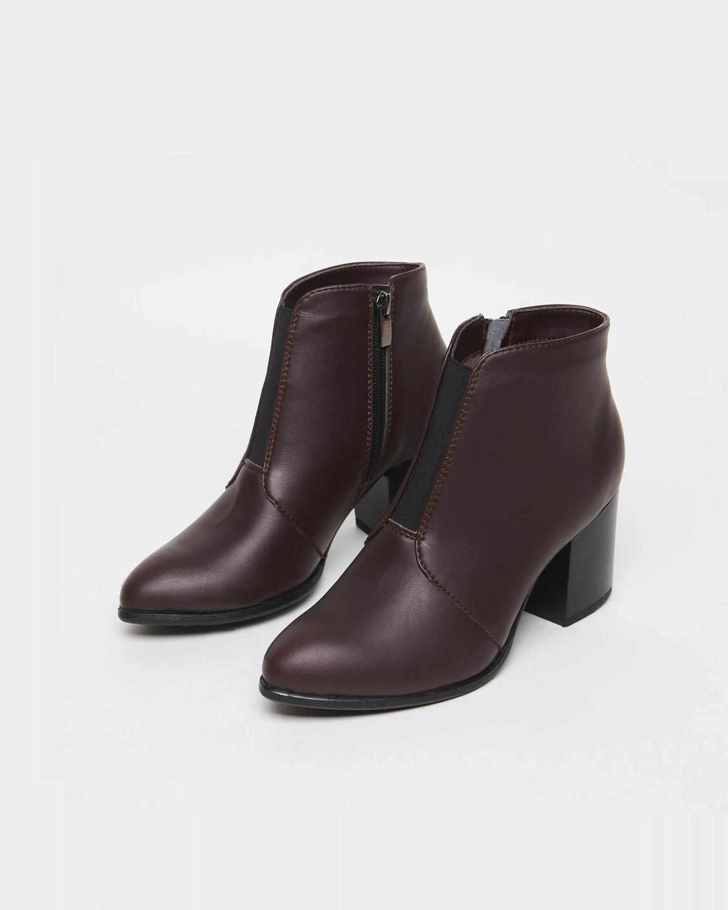 AGAZI Damen vegan Stiefel Hana Schokoladenbraun – Ansicht 2