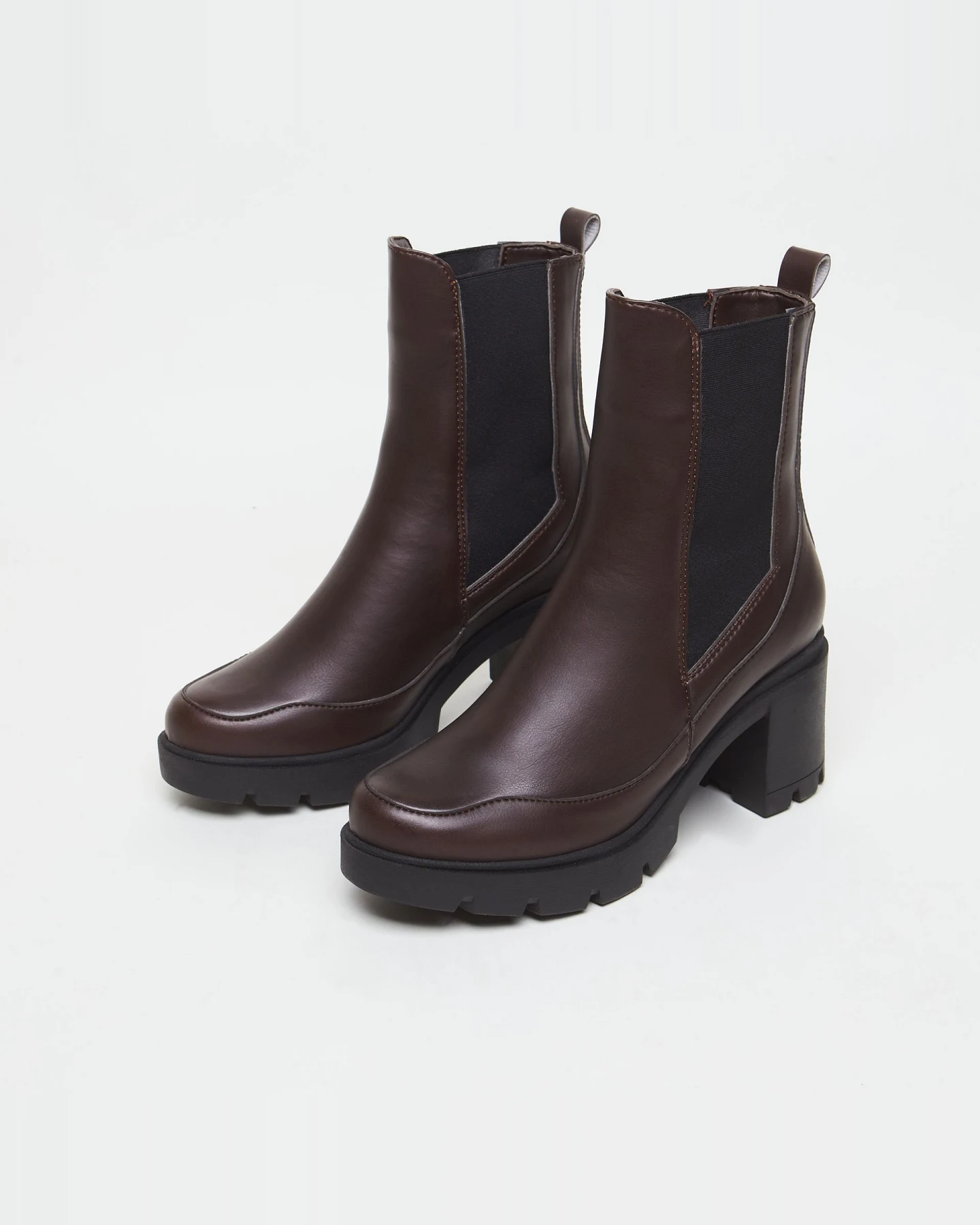 AGAZI Damen vegan Stiefel Vicky Veganes Öko-Leder Chocolate Brown – Ansicht 2