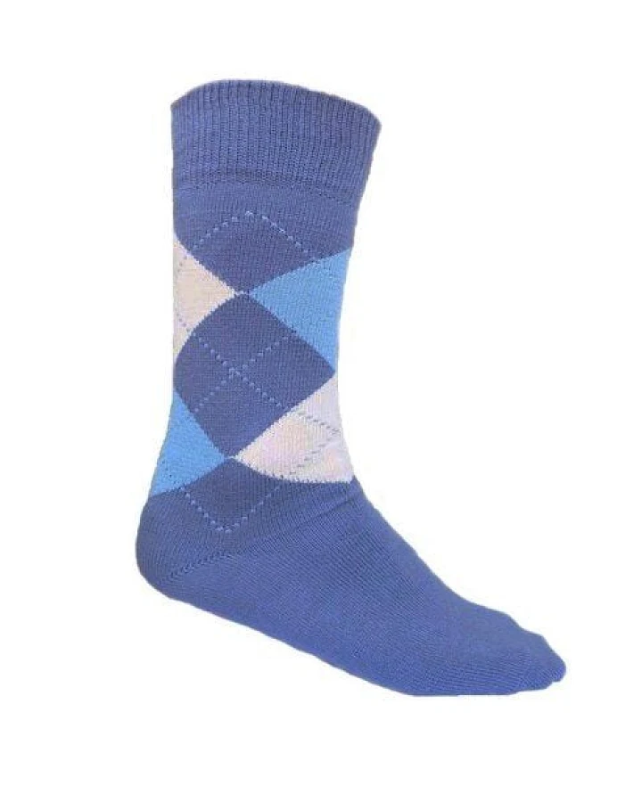 108 Degrees 4er Pack Herren Socken blau kariert GOTS