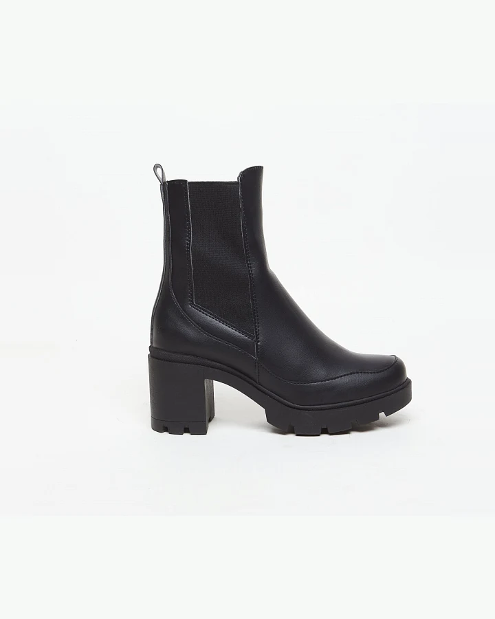 AGAZI Damen vegan Stiefel Vicky Vegan Eco-Leder Schwarz
