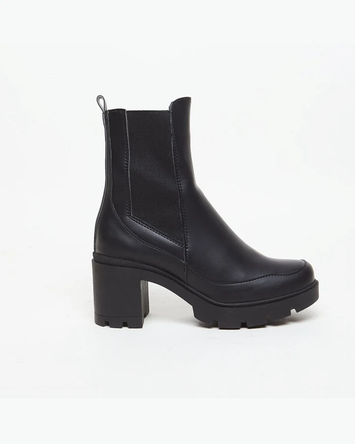 AGAZI Damen vegan Stiefel Vicky Vegan Eco-Leder Schwarz