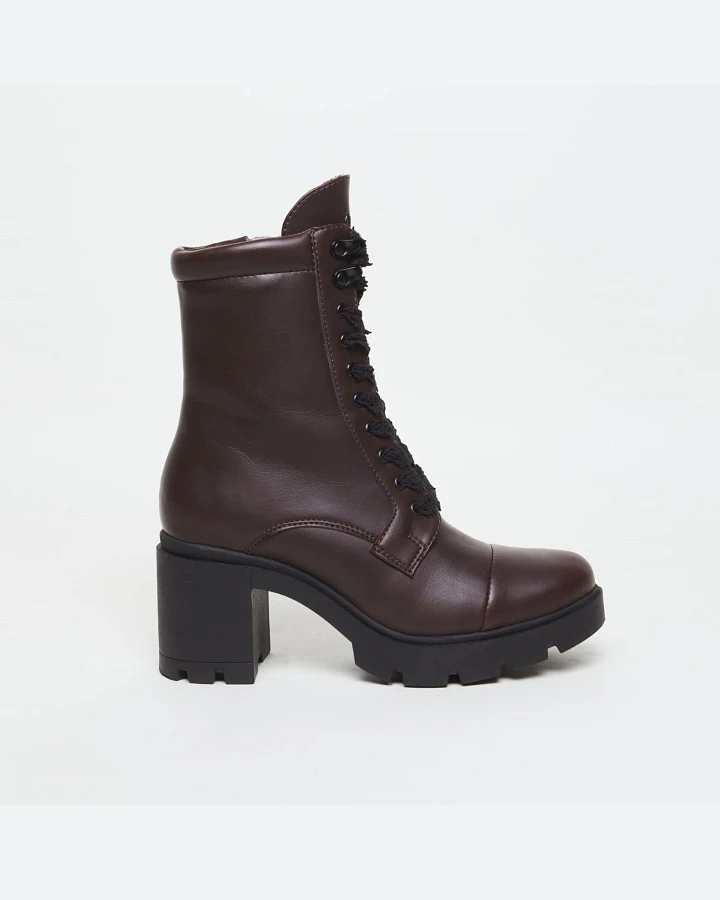 AGAZI Damen vegan Stiefel Aga Schokoladenbraun