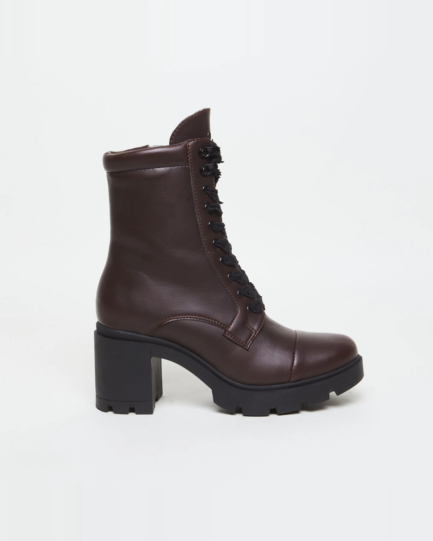 AGAZI Damen vegan Stiefel Aga Schokoladenbraun – Ansicht 2