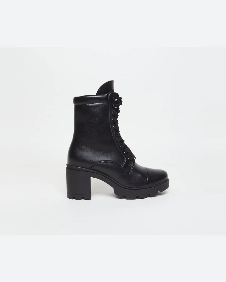 AGAZI Damen vegan Stiefel Aga Schwarz